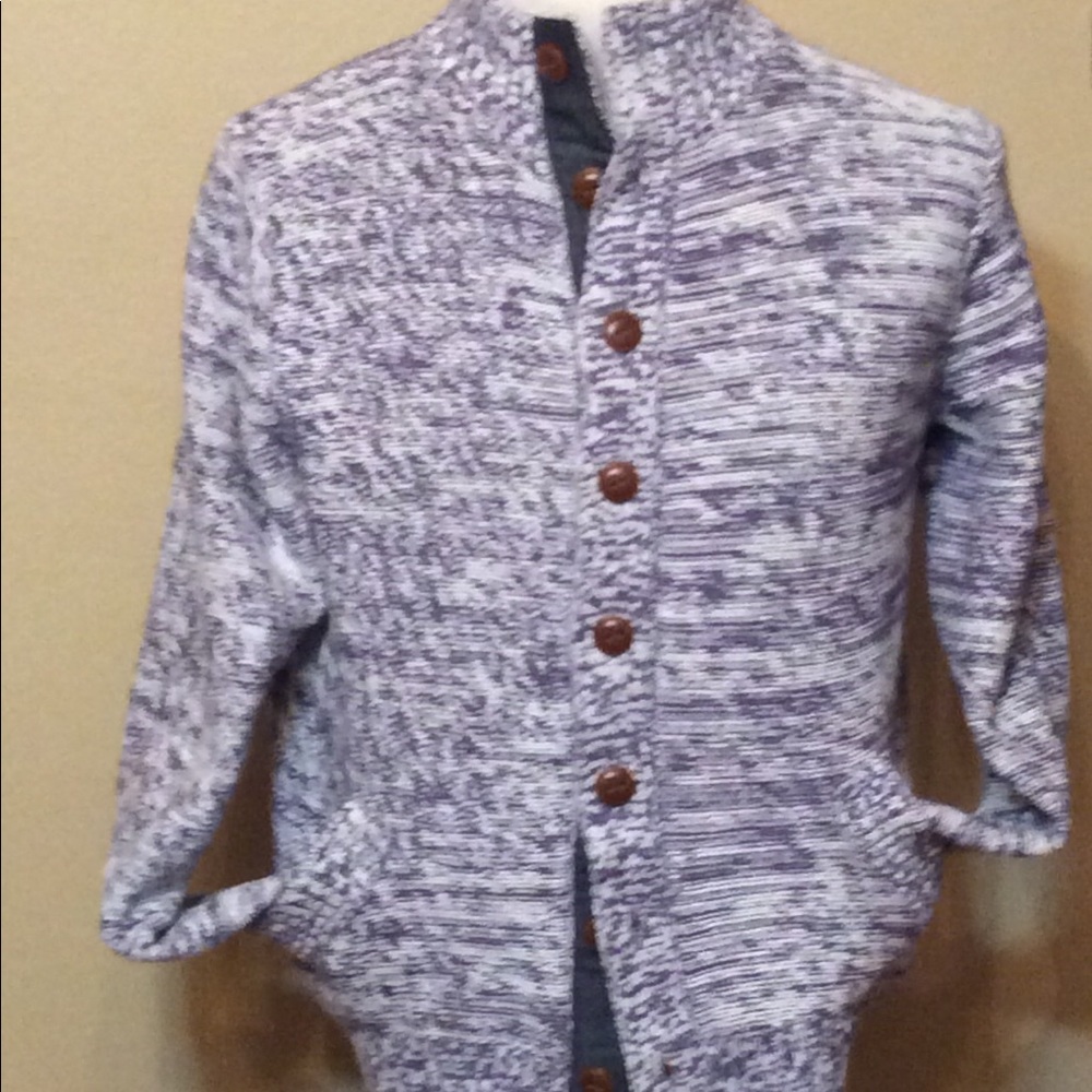 Men’s Fossil Heavy Cotton Knit Cardigan Sz L